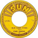 Blue Suede Shoes, Sun 234, 45rpm, Carl Perkins: original record label