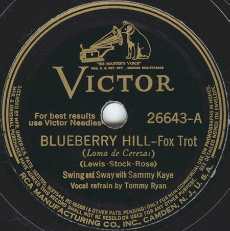 Blueberry Hill, Victor 26643, Sammy Kaye: original record label