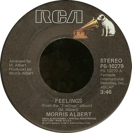 Feelings, RCA PB-10279, Morris Albert: original record label