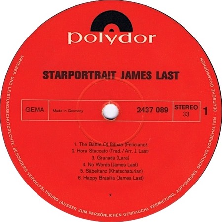 Fool; James Last; Polydor 2437089; original record label