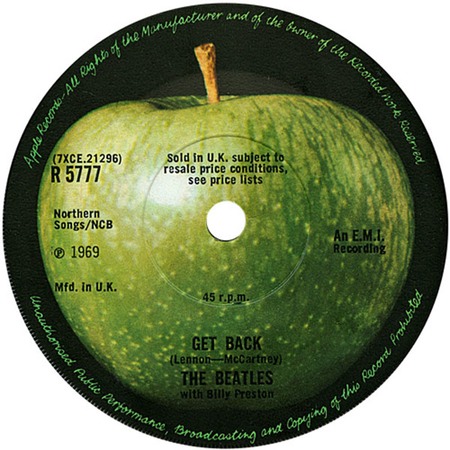 Get Back, Apple R5777, The Beatles: original record label