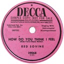 How Do You Think I Feel; Red Sovine; Decca 29068; original record label