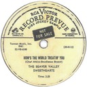 How’s The World Treatin’ You, RCA Victor 20-5112, The Beaver Valley Sweethearts: original record label