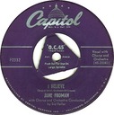 I Believe 45 rpm, Jane Froman, Capitol 45-20083, original record label