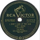 I Don't Care If The Sun Don't Shine, RCA Victor 20-3755, Tony MArtin: original record label