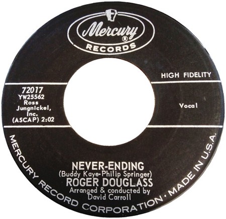 Never Ending; Roger Douglass; Mercury 72017; original record label