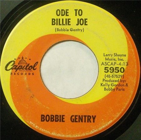 Ode To Billie Joe, Bobbie Gentry, Capitol 5959: original recording label