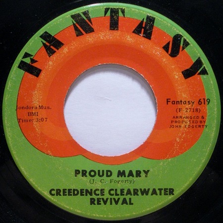 Proud Mary, Creedence Clearwater Revival, Fantasy 619: original recording label