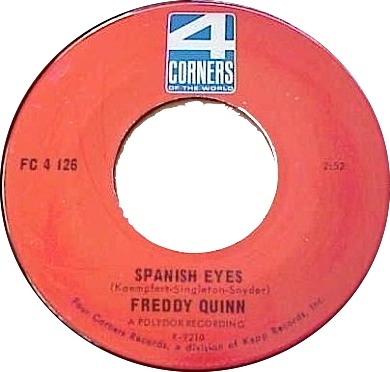 Spanish Eyes, Freddy Quinn, $ Corners FC 4 126, original record label