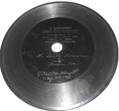 The Lords Prayer; David C. Bangs; Berliner 618; Berliner 618a; original recording label