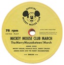 The Mickey Mouse Club March, Jimmie Dodd, Official Mickey Mouse Club DBR50A, original record label