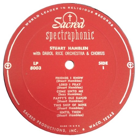 Until Then; Stuart Hamblen; Sacred LP 8003; original recording label