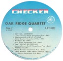Wasted Years; Oak Ridge Quartet; Checker LP 10002; original recording label