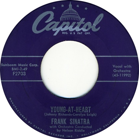 Young At Heart, Frank Sinatra, Capitol 45-11992: original recording label