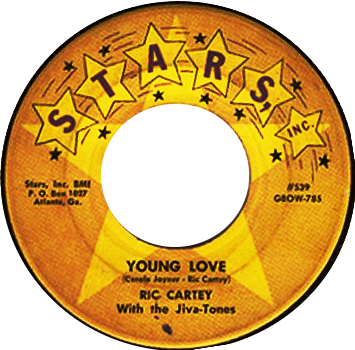 Young Love, Ric Cartey with the Jiva-Tones, Stars Inc. 539 G8OW-785: original recording label