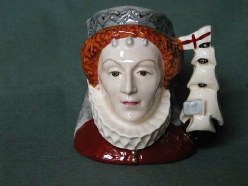 Royal Doulton RD character jug small Queen Elizabeth I of England D6821