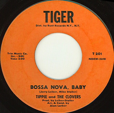 Bossa Nova Baby, Tiger T201, Tippie and The Clovers: original record label