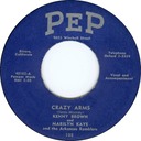 Crazy Arms, 45 rpm, Pep 102, Kennu Brown and Marilyn Kaye: original record label