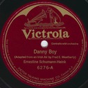 Danny Boy, Victrola 6276, Ernestine Schumann-Heink: original record label