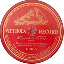 Five Sleepy Heads (Wiegenlied), Victrola Records 81085, Ernestine Schumann-Heink: original record label