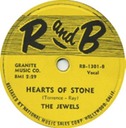 Hearts of Stone 78 rpm, R and B RB-1301-B, The Jewels: original record label