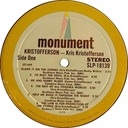 Help Me Make It Through The Night, Kris Kristofferson, Monument SLP-18139, original record label