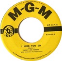 I Need You So 45, Ivory Joe Hunter, MGM K10663: original record label