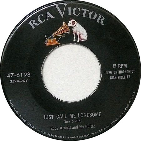 Résultat de recherche d'images pour "just call me lonesome eddy arnold 	RCA 47-6198"