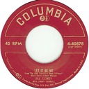 Let It Be Me (first English), Jill Corey, Columbia 4-40878: original recording label