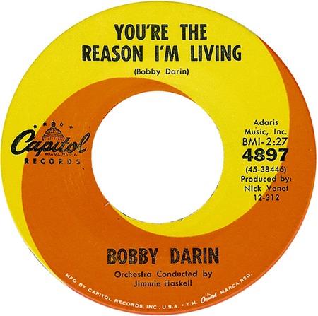 You're The Reason I'm Living, Bobby Darin, Capitol 4897: original recording label