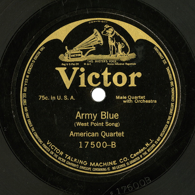 Victor 17500-B; Army Blue (West Point Song); record label