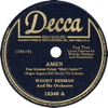 Original Recording Label of Amen by Woody Herman And His Orchestra