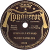 Original Recording Label of Blessed Jesus (Hold My Hand) by Prairie Ramblers