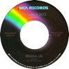 Original Recording Label of Bringing It Back by Brenda Lee