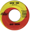 Original Recording Label of Crying Time by Buck Owens