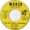 Original Recording Label of Find Out What's Happening by The Spidells