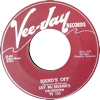 Original Recording Label of Hands Off by Jay McShann's Orchestra