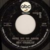 Original Recording Label of Here We Go Again by Ray Charles