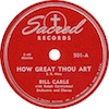 Original Recording Label of How Great Thou Art by Bill Carle