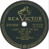 Original Recording Label of I Don't Care If The Sun Don't Shine by Tony Martin