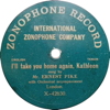 Original Recording Label of I'll Take You Home Again, Kathleen by Ernest Pike