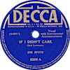 Original Recording Label of If I Didn't Care by Ink Spots