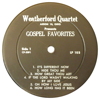 Original Recording Label of If The Lord Wasn't Walking By My Side by Weatherford Quartet