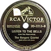 Original Recording Label of Listen To The Bells by The Rangers Quartet