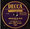 Original Recording Label of Mansion Over The Hilltop by Jimmie Davis with The Anita Kerr SIngers