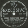 Original Recording Label of Merry Christmas Baby by Johnny Moore's Three Blazers