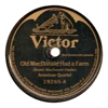 Original Recording Label of Old MacDonald by The American Quartet