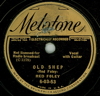 Original Recording Label of Old Shep by Red Foley