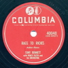 Original Recording Label of Rags To Riches by Tony Bennett with Percy Faith and his Orchestra