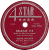Original Recording Label of Release Me by Eddie Miller And His Oklahomans